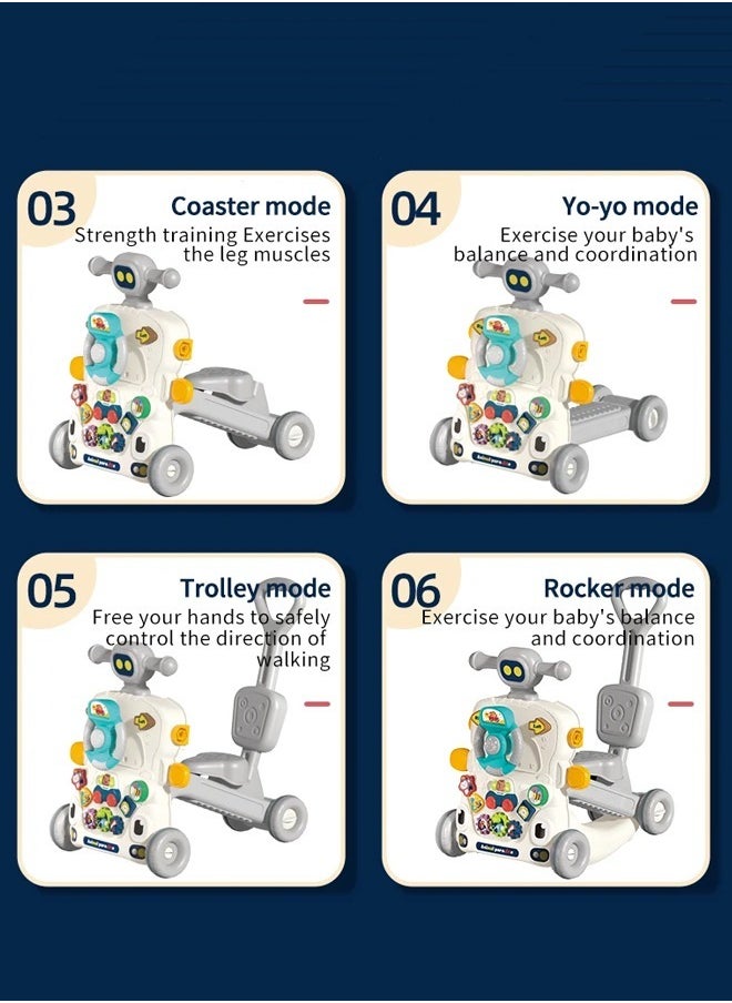 6 In 1 Baby Walker Assemble as Scooter/Motorbike/Activity Center/Detachable Panel Early Educational Toddler Push Walker Sit To Stand Learning Educational Toys Gift Infant Standing Toys - pzsku/ZE2115E55C07CB769DF3BZ/45/_/1734000185/12fdc73b-6093-462f-8cf5-1ece3aa42ddc