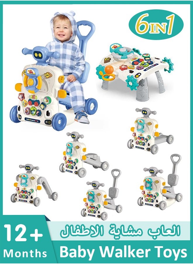 6 In 1 Baby Walker Assemble as Scooter/Motorbike/Activity Center/Detachable Panel Early Educational Toddler Push Walker Sit To Stand Learning Educational Toys Gift Infant Standing Toys - pzsku/ZE2115E55C07CB769DF3BZ/45/_/1734000205/18221503-1bf1-469f-80a9-ee74d6eb082d