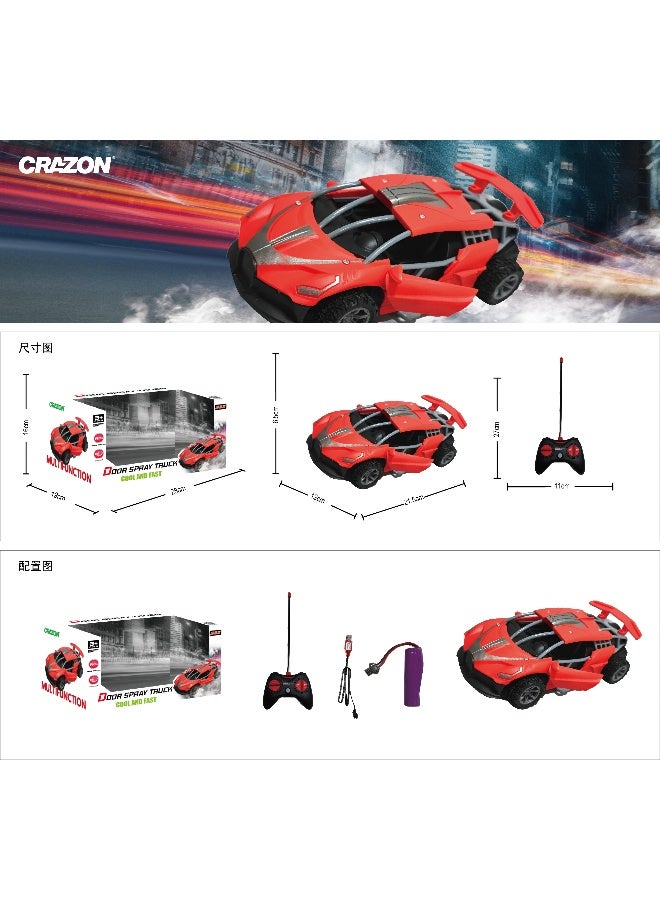 Crazon 1:24 Remote Control Car with spray – Remote Control Toy for Kids Ages 6+