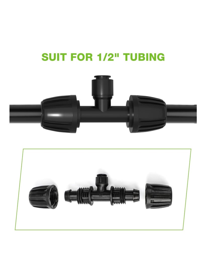 عام 10 حزمة 1/2 "إلى 1/4" تقليل موصلات تي شيرت ، ودفع إلى توصيل تركيبات الري بالتركيب السريع ، ومحولات الإنطلاق المقاومة للتسرب لتقسيم 1/2 "إلى 1/4" ، للحديقة ، الحديقة ، الدفيئة - Image 2