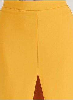 Athena Lapel Collar Neck Top & Midi Skirt Co-Ords  - Image 4