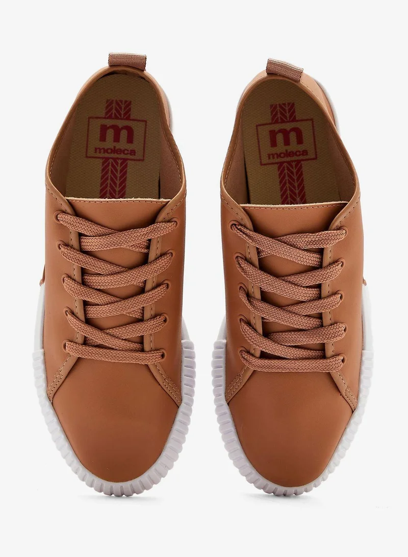 Moleca Nude Comfort Women’s Sneakers – Lace-Up Ladies Sneakers & Casual Sneakers for Girls for Women | Best Price UAE