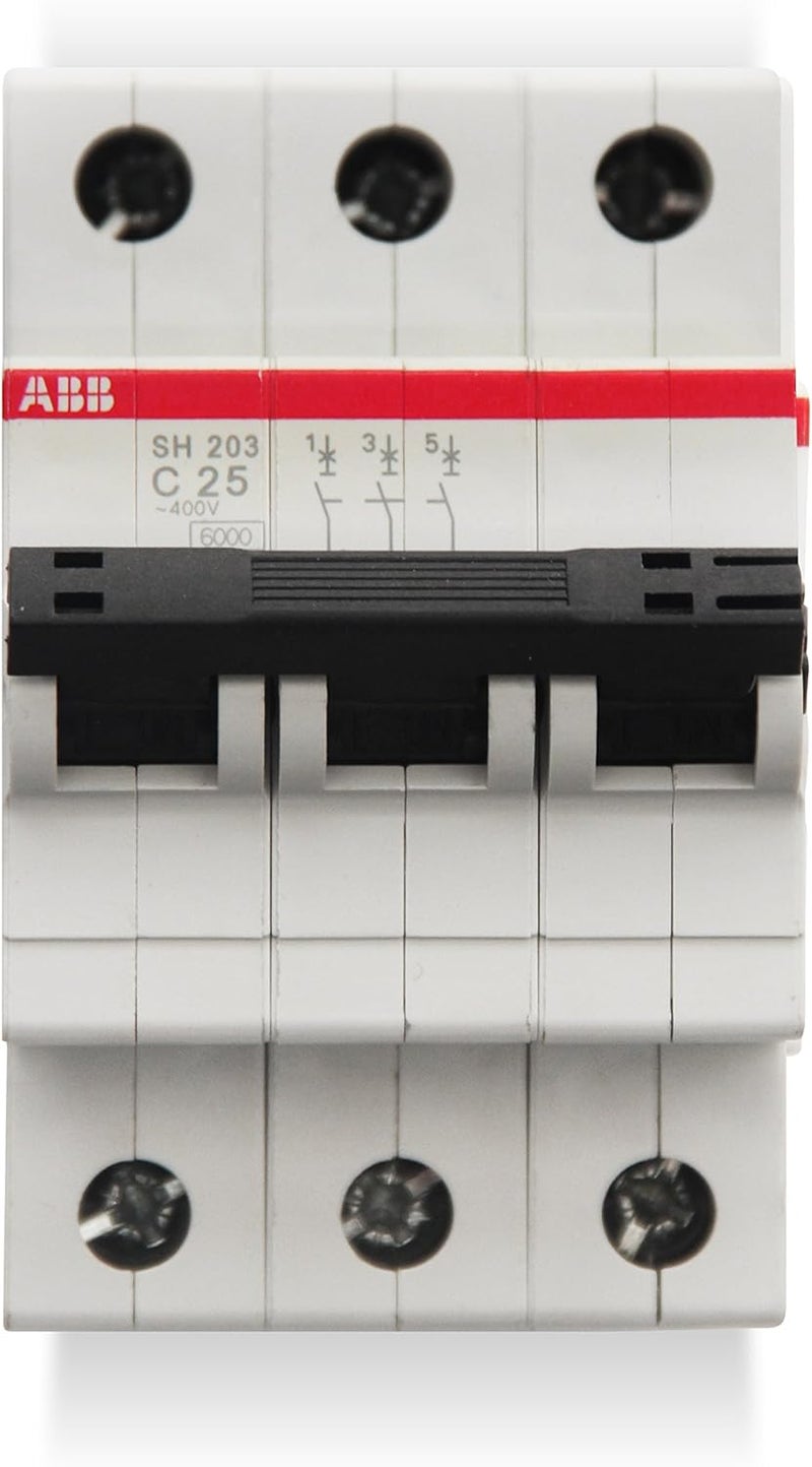 ABB Three Pole Miniature Circuit Breaker 25A TP MCB 6KA Type C