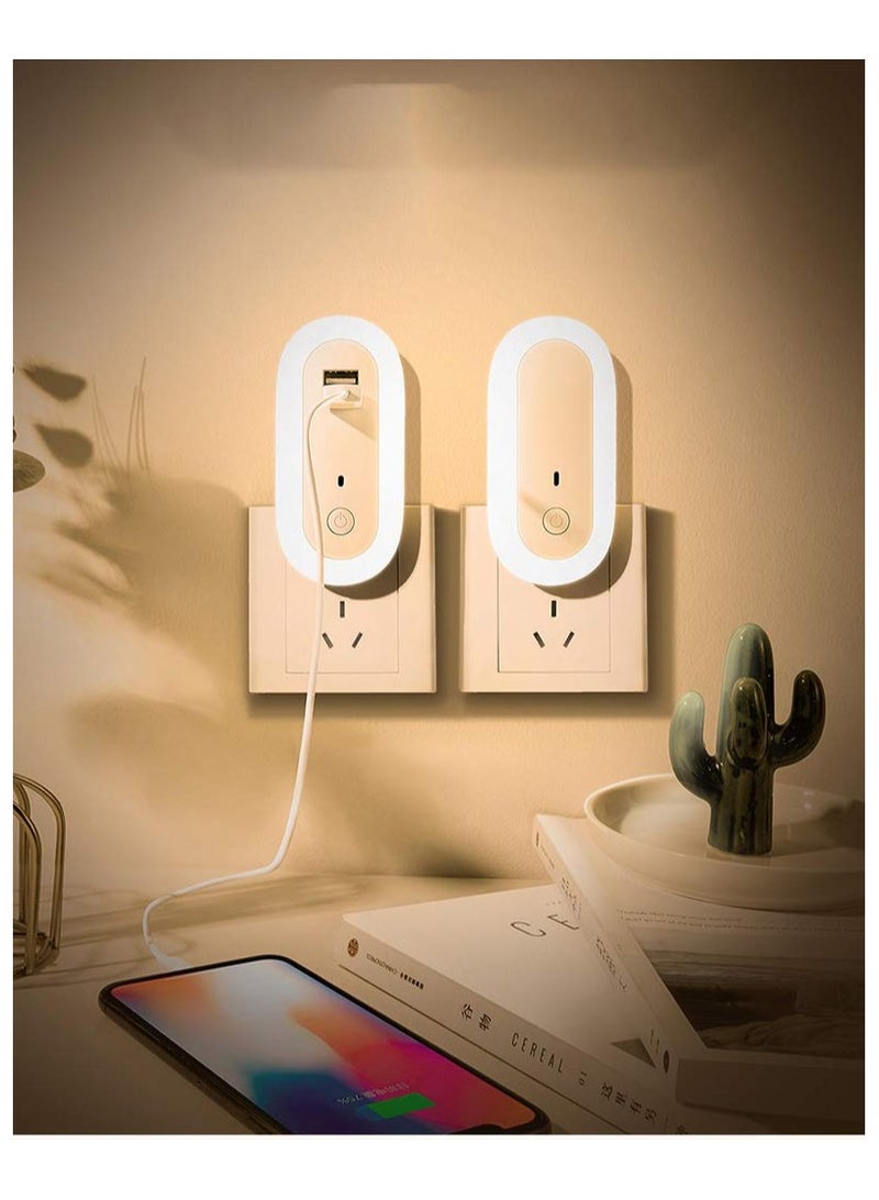KASTWAVE مصباح ليلي للتحكم عن بعد، مصباح KASTWAVE لغرفة نوم الأطفال، مصباح LED بجانب السرير، مصباح ليلي LED بجانب السرير، ضوء ليلي أوتوماتيكي للأطفال وأضواء غرفة الأطفال، يتم توصيله بالحائط مع جهاز تحكم عن بعد  - Image 1