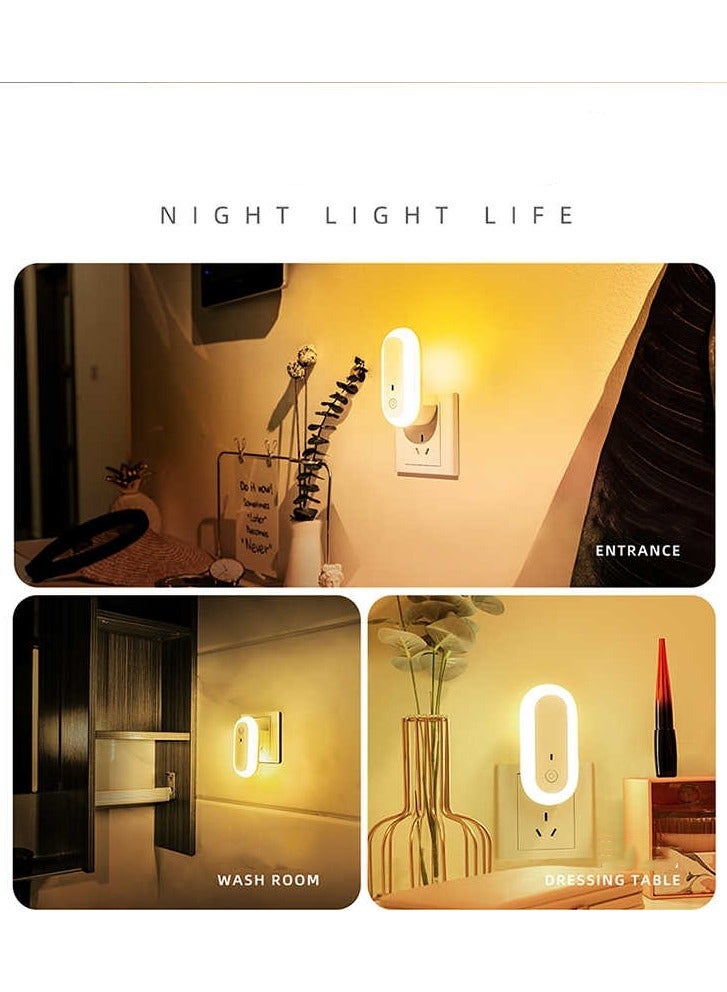 KASTWAVE مصباح ليلي للتحكم عن بعد، مصباح KASTWAVE لغرفة نوم الأطفال، مصباح LED بجانب السرير، مصباح ليلي LED بجانب السرير، ضوء ليلي أوتوماتيكي للأطفال وأضواء غرفة الأطفال، يتم توصيله بالحائط مع جهاز تحكم عن بعد  - Image 3
