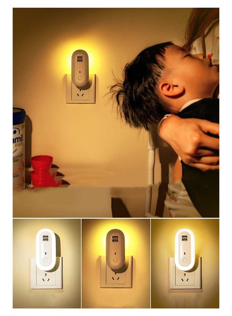 KASTWAVE مصباح ليلي للتحكم عن بعد، مصباح KASTWAVE لغرفة نوم الأطفال، مصباح LED بجانب السرير، مصباح ليلي LED بجانب السرير، ضوء ليلي أوتوماتيكي للأطفال وأضواء غرفة الأطفال، يتم توصيله بالحائط مع جهاز تحكم عن بعد  - Image 2