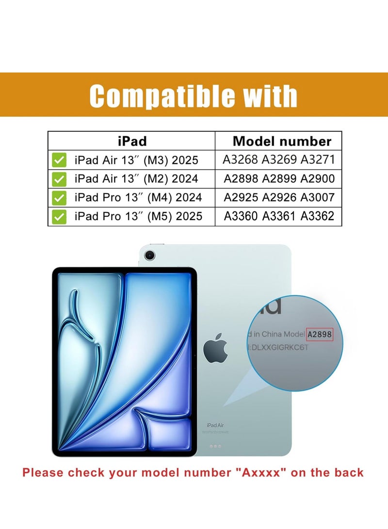 Rock Pow 2PCS Screen Protector for iPad Air 13 inch M3 2025/Air 13 inch (M2) 2024/Screen Protector For iPad Pro 13 inch(M5/M4) 2025/2024 Tempered Glass Screen Saver Protective Film Guard for iPad Pro 13 inch/Air 13 inch - Image 2