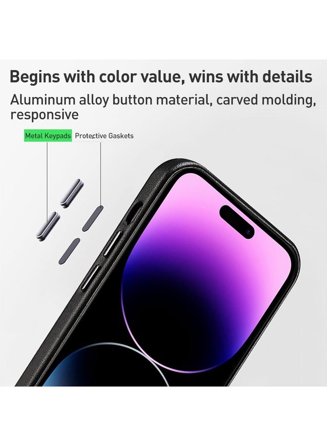 اس-توب جراب لهاتف iPhone 15 Pro Max بغطاء خلفي من البولي يوريثان من جلد الحمل - Image 5