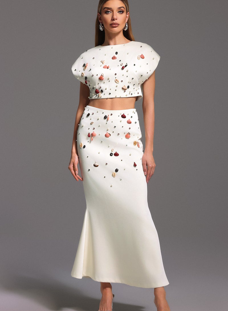 Madam Uniq Embellished Mermaid Dress - Image 4