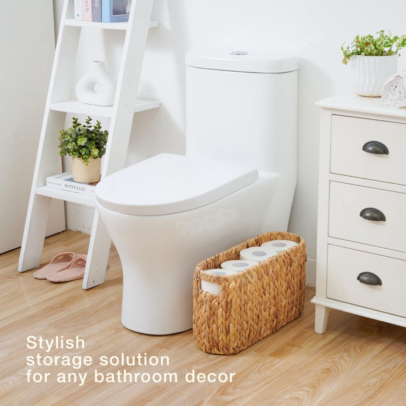 84ECO Toilet Paper Storage Basket, Toilet Paper Holder with Storage for Up to 8 Rolls, Coastal Bathroom Decor, Rattan Bathroom Accessories - Image 2