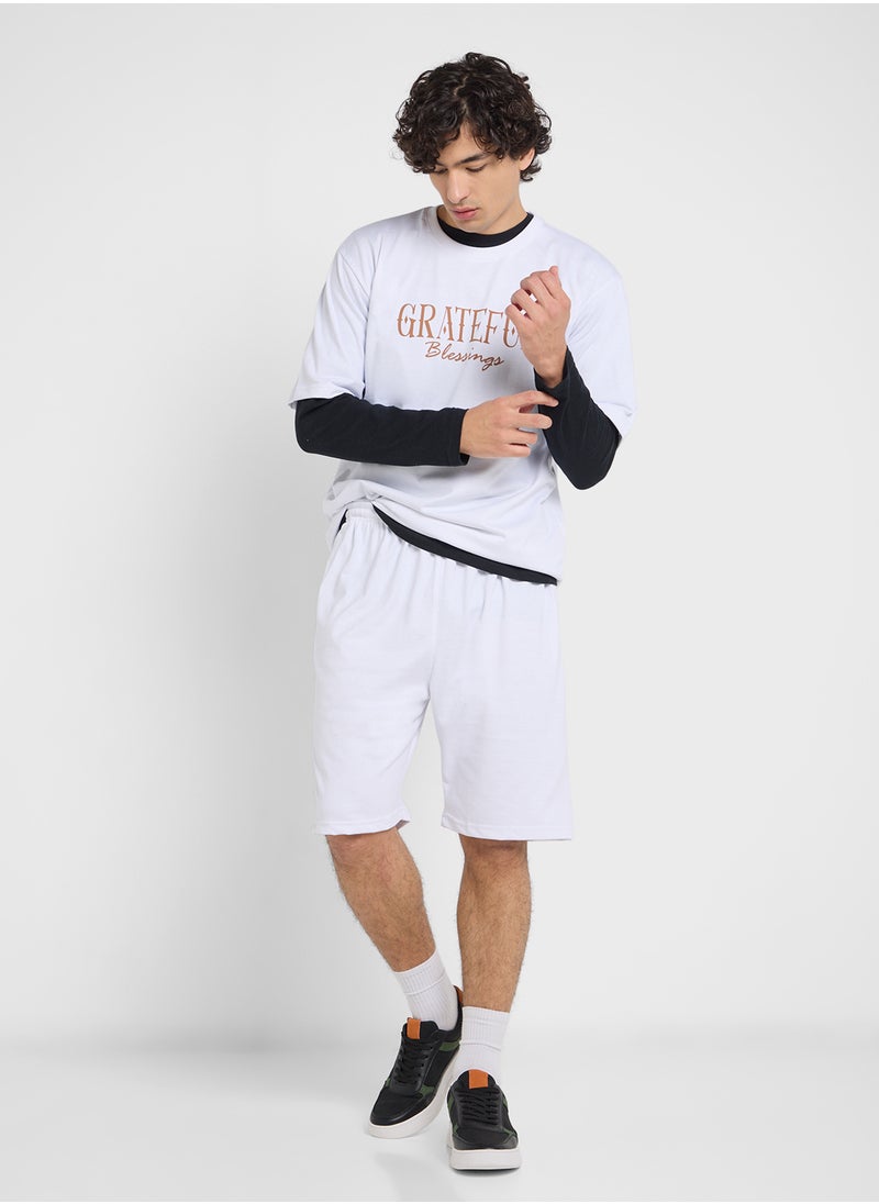 Seventy Five Graphic T-Shirts And Shorts Sets  - Image 1