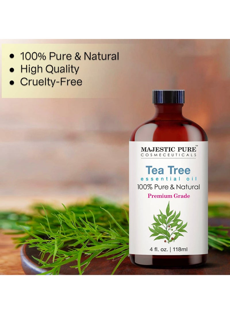 Majestic Pure Tea Tree Essential Oil - 118 ml | 100% Pure and Natural | Premium Grade Essential Oils for Aromatherapy, Diffusers, Skin, Massage and Humidifiers | - Image 5