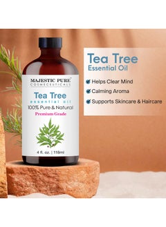 Majestic Pure Tea Tree Essential Oil - 118 ml | 100% Pure and Natural | Premium Grade Essential Oils for Aromatherapy, Diffusers, Skin, Massage and Humidifiers |  - Image 2