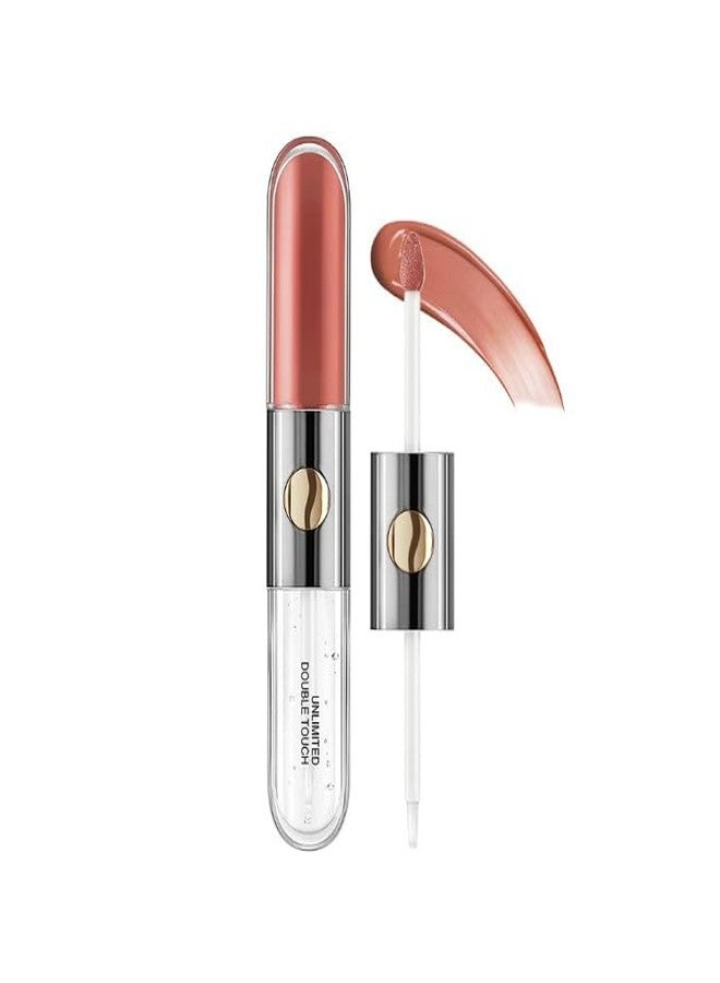 VBA Two-step Liquid lipstick with Moisturizing Lip Oil Double Head Waterproof Lip Gloss Non-Sticky Tinted with Fruit Flavor Lip Oil Matte Finish (103) - Image 1