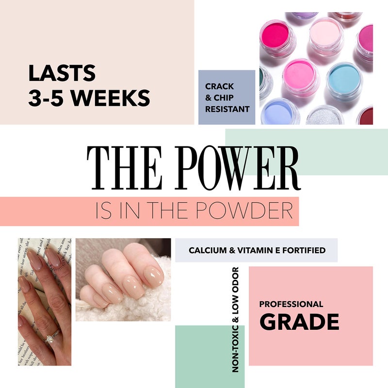 Revel Nail Starter Dip Powder Kit - 12 Color Nail Kit, Manicure Set with Dip Powder and Liquid Set - Image 4