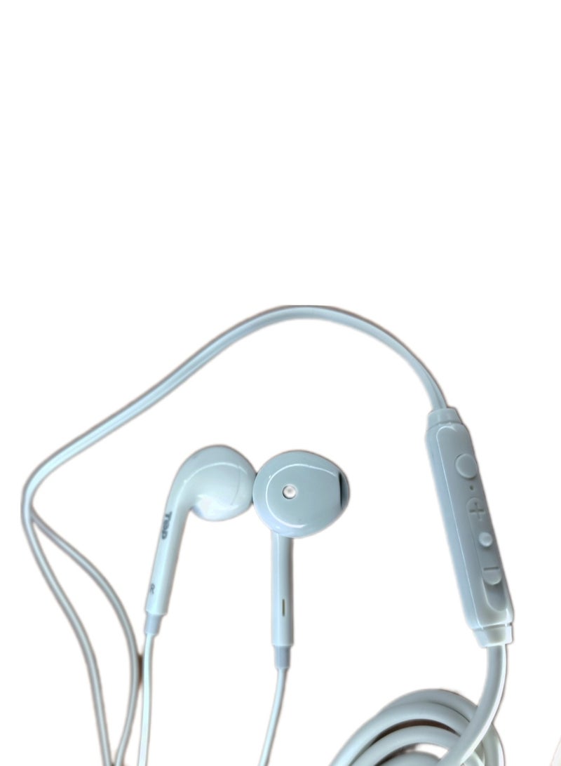 TOP TP-58 Wired Earphones with Microphone for Calls, White  - Image 3