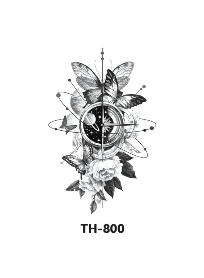 AuliceVerse Ramadan Body Art – 12 Large 210x148mm Dark Floral & Animal Temporary Tattoos, Waterproof Stickers for Celebration Style - Image 3