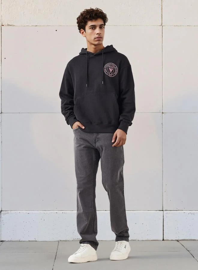 SP Characters Men Oversized Inter Miami CF Print Hoodie