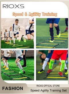 Agility Speed Ladder Training Equipment, Speed Agility Training Set Includes 6m/19.68ft Agility Ladder, 12 Disc Cones, 4 Steel Stakes,  Carry Bag, Fitness Drills for Kids Teens Adults Efficient Agility Training - pzsku/ZE21241440A19021066CFZ/45/1741054278/689205e1-d9fd-49f2-9c06-c029ae34bad0