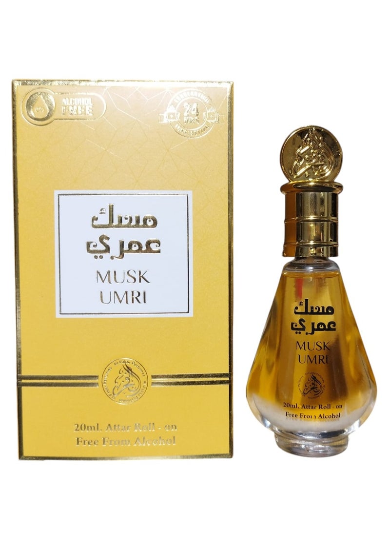 Al Fakhr Perfumes Musk Umri Concentrated Attar Roll On Free From Alcohol - 20 ML 