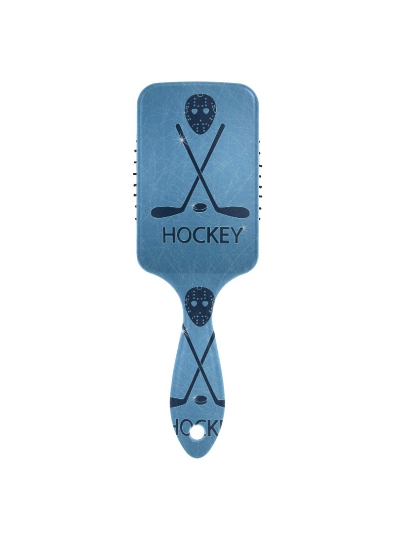 senya - Ice Hockey Sticks And Puck Hair Brush for Wet  Dry Hair Grip Soft Bristles for Anti Static  Frizz Air Cushion Comb for Women Girls - Image 1