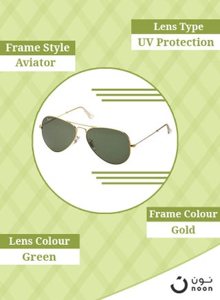 Men Full Rim Pilot Sunglasses - RB3025 L0205 - Lens Size: 58 mm - Gold - view 5