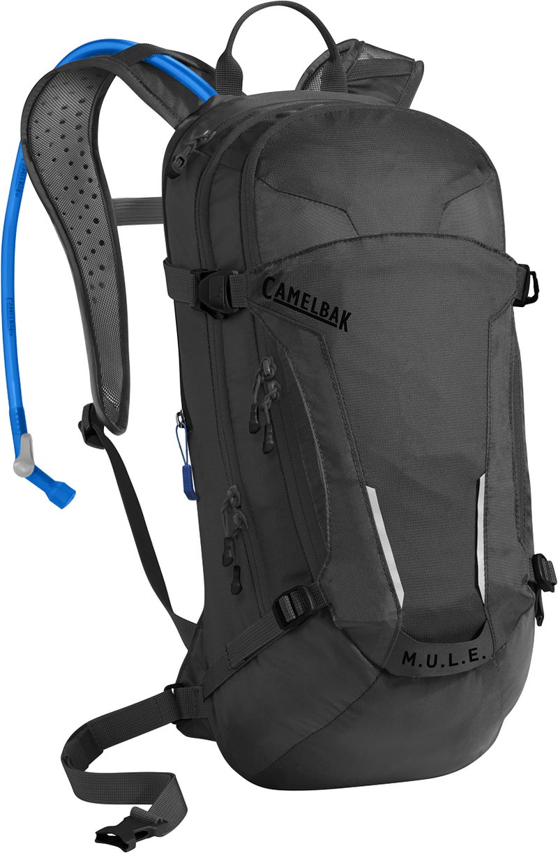 CamelBak M.U.L.E. Mountain Biking Hydration Backpack - Easy Refilling Hydration Backpack - Magnetic Tube Trap - 100oz., Black - Image 1