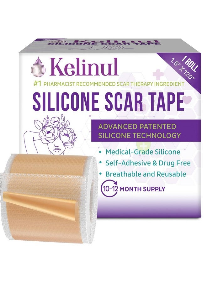Kelinul Silicone Scar Sheets(1.6 X 120"Roll) Scar Removal Silicone Scar Tape For Softening And Flattening Scars, Acne, C-Section, Keloid Surgery, Painless Removal, Reusable, Washable, 12 Month Supply - Image 1