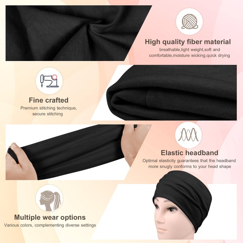 DiyJibb Headbands for Women, 7PCS Wide Cloth Hair Bands for Workout, Yoga, Skincare & Daily Wear, Soft & Stretchy - Image 4