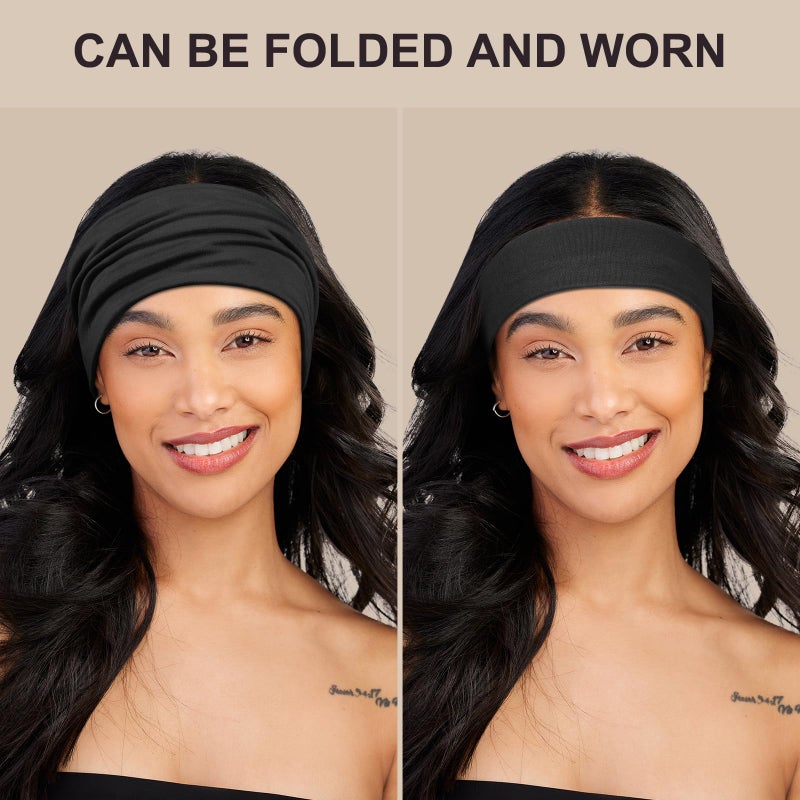 DiyJibb Headbands for Women, 7PCS Wide Cloth Hair Bands for Workout, Yoga, Skincare & Daily Wear, Soft & Stretchy - Image 3
