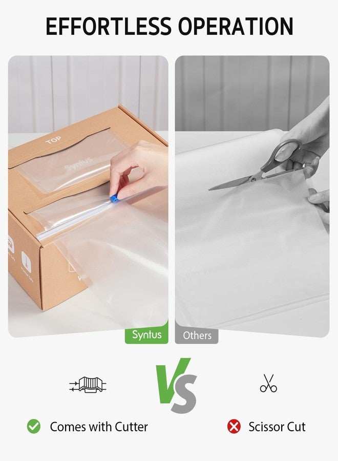 Syntus [2025 Upgraded] Syntus 11" x 100' and 8" x 100' Vacuum Sealer Bags for Food with Cutter, Vacuum Sealer Bags Roll Keeper BPA-free Heavy-duty Commercial Grade for Food Storage, Meal Prep and Sous Vide - Image 2