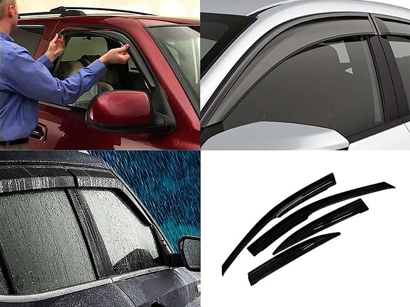 ROYALTECH Premium Non-Breakable Car Window Door Visor/Rain Guard/Wind Deflector Compatible for (Thar Roxx) - Image 4