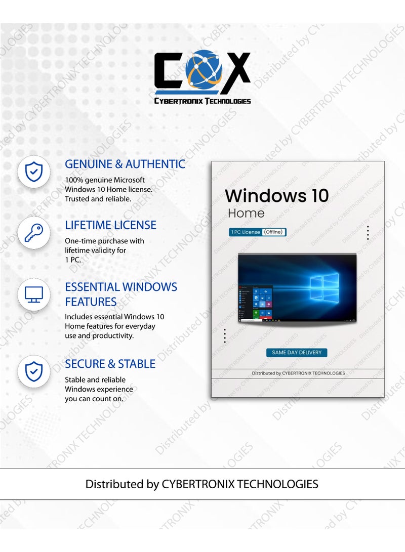 Quick Heal Microsoft Windows 10 Home | 1 PC License (Single) Lifetime + Quick Heal Antivirus Pro for 1 Window Device 1 Year | Digital Subscription | SAME DAY DELIVERY - Image 2