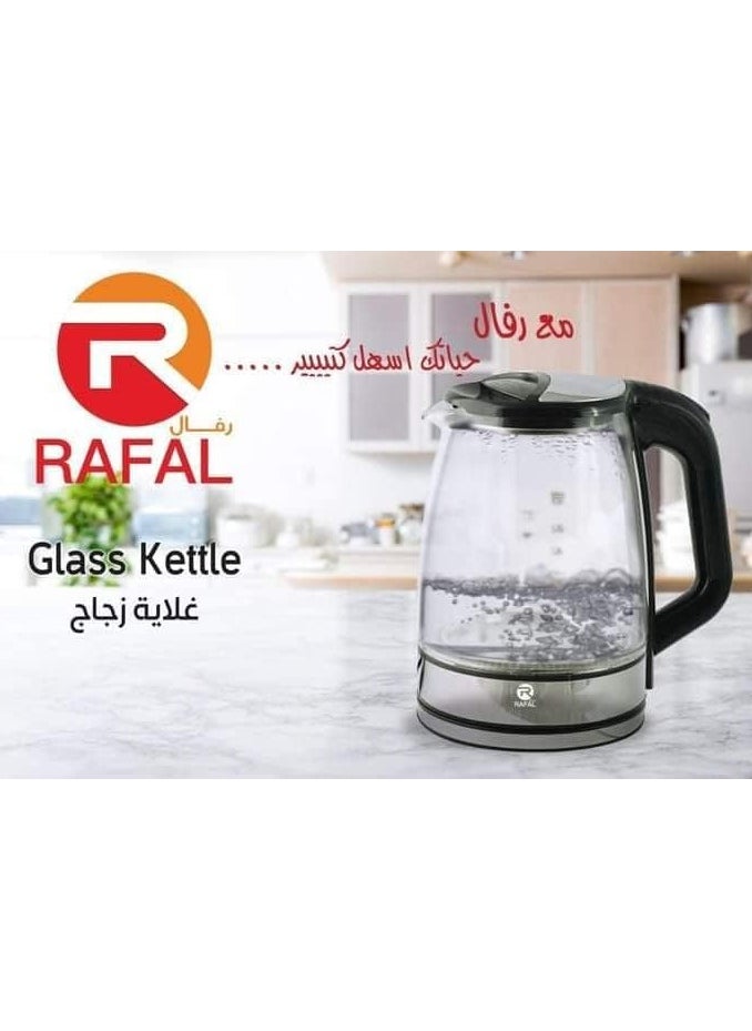 ريفال - غلاية بايركس رفال بسعة 2.2 لتر كاتل زجاج شفاف ساخن قوي 1500 وات زجاج مقاوم للحراره صحية  ضد الكسر - Image 1