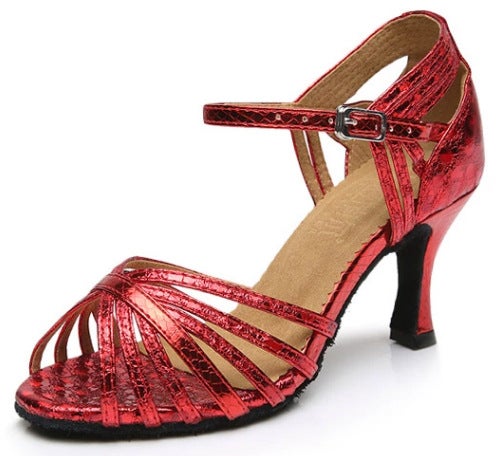 Generic High-end dance shoes mid-high heel dance shoes soft bottom outdoor dancing sandals professional Latin dance shoes square dance shoes For other height and color, please contact Customer Service