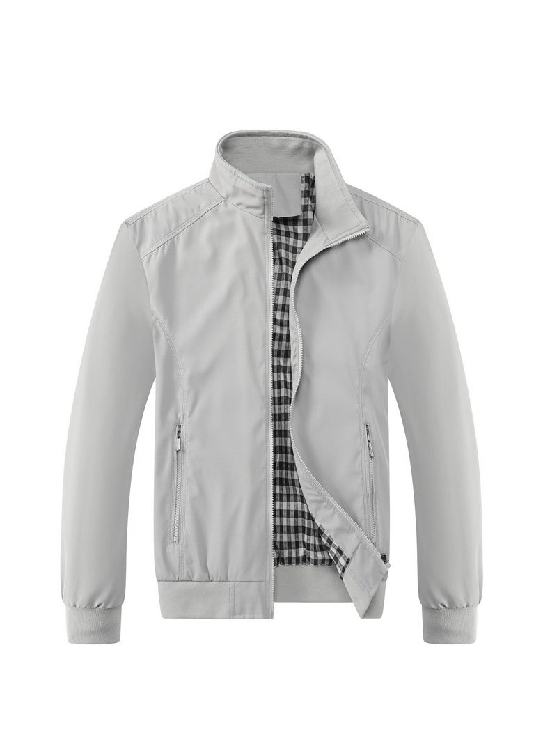 Loquat Spring Autumn Business Style Slim Jacket Grey 
