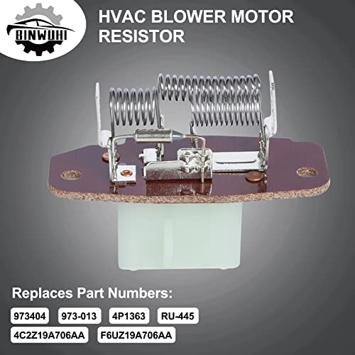 BINWUHI HVAC Heater Blower Motor Resistor Compatible with Ford E-150 E-250 E-350 E-450 E-550, Ford Econoline, F-250 F-350 F-450 F-550 Super Duty, Ford Excursion, Replaces 4C2Z19A706AA, 973-013, F6UZ19A706AA - Image 5