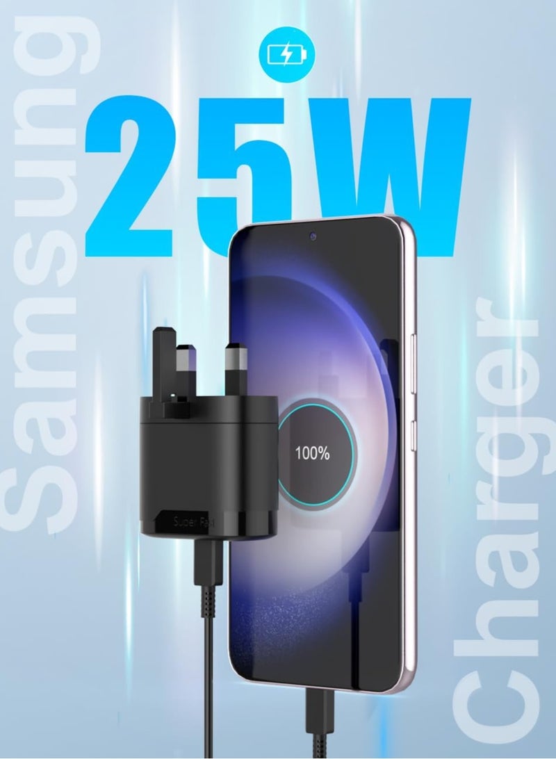 ELTRAZONE Fast Charger for Samsung Galaxy S24 S23 Ultra S23+ S23 S21 Ultra S21+ S21 S22 Ultra S22+ S22 A54 A53 A52 A32 25W USB C Plug - Image 2