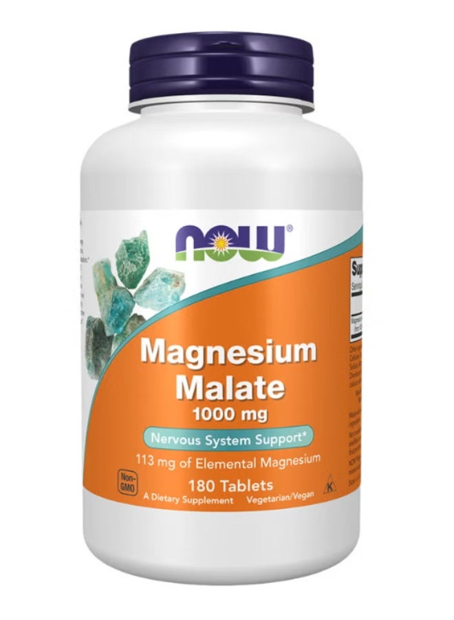 Magnesium Malate, 1000Mg 180 Tablets