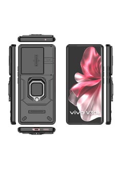 General Shunjia Sliding Window Phone Case for Vivo V30E 5G, Sliding TPU PC Shockproof Phone Case with Bracket Protective Case  - Image 3