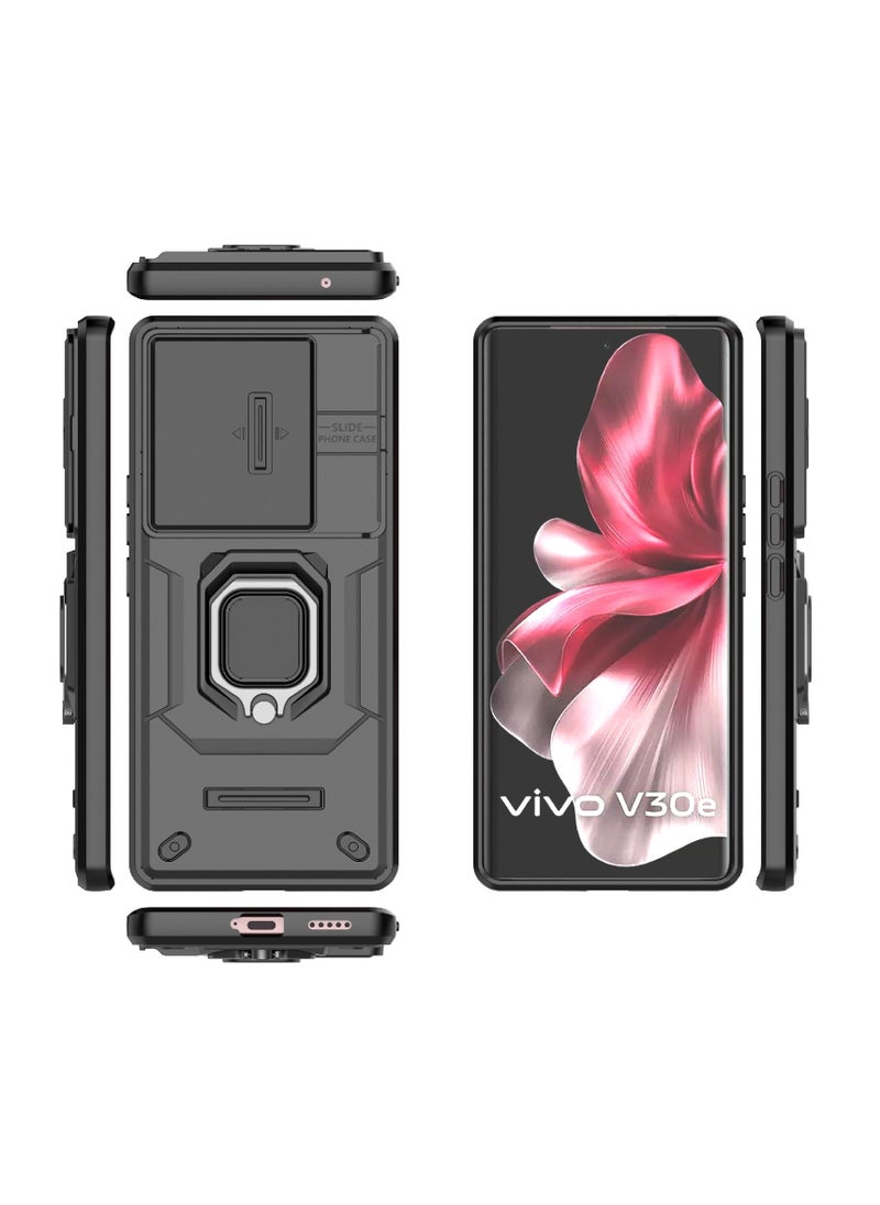 General - Shunjia Sliding Window Phone Case for Vivo V30E 5G, Sliding TPU PC Shockproof Phone Case with Bracket Protective Case - Image 1