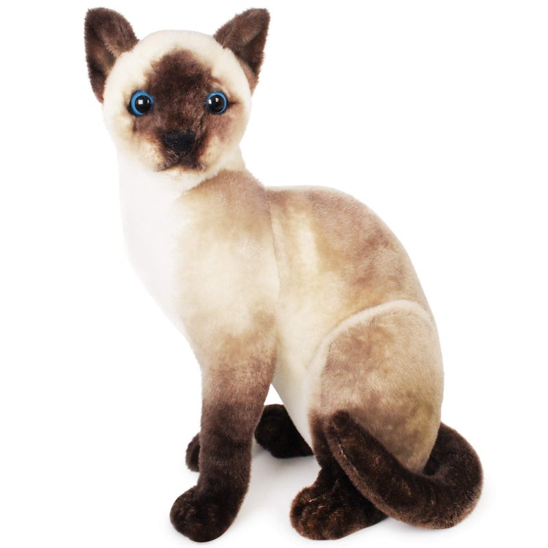 TigerHart Stefan The Siamese Cat - 14 Inch Stuffed Animal Plush - Image 1