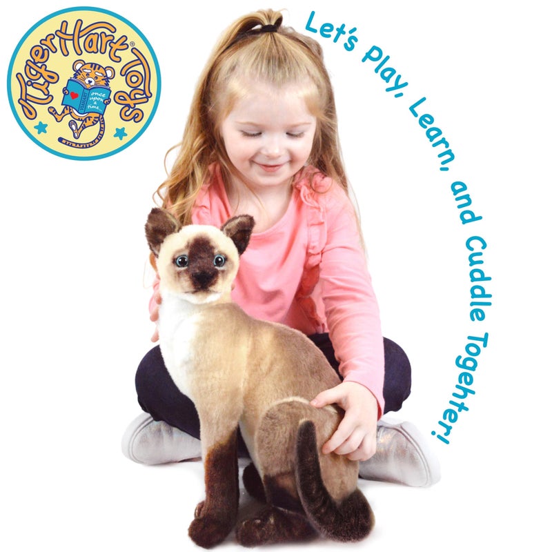 TigerHart Stefan The Siamese Cat - 14 Inch Stuffed Animal Plush - Image 3