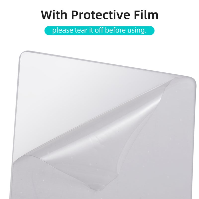 4Pcs Clear Acrylic Bookends L-shaped Desk Organizer Book Shelves Desktop Books Holder for CDs Magazines Video Games School Stationery Office Accessories - Image 2