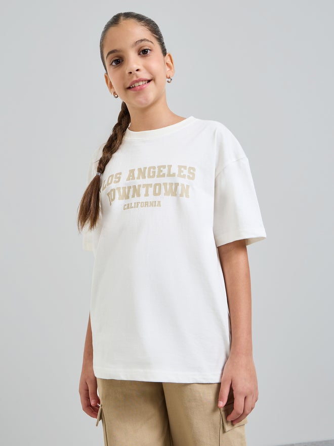 Styli Teen Girls Oversized T-Shirt and Cargo Joggers Set - Image 3