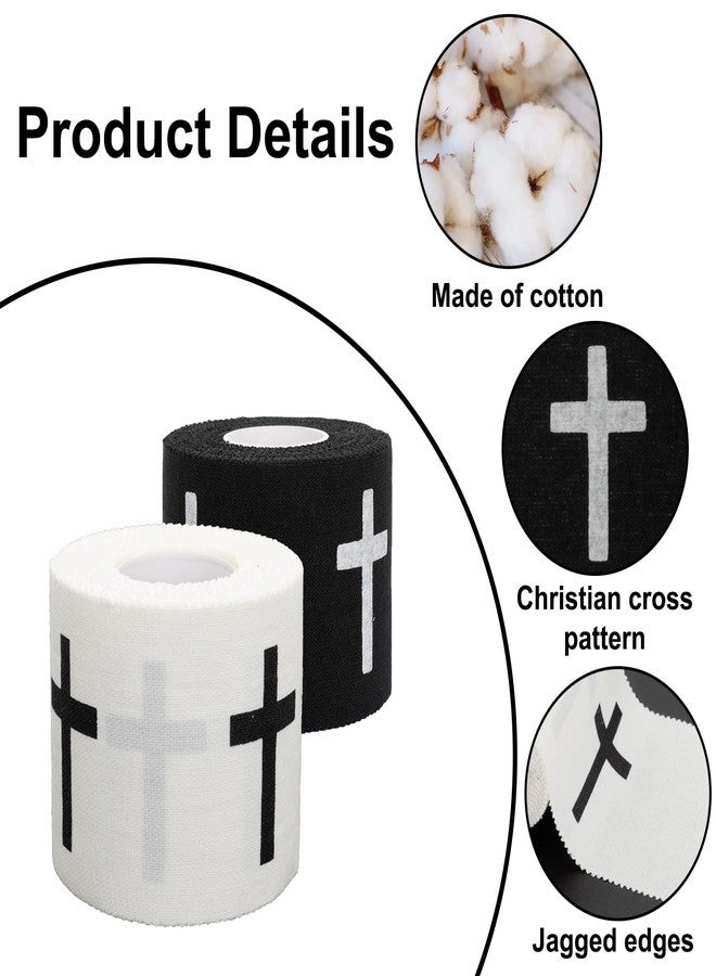 Xokipol 2Pcs Christian Athletic Tape 2in x 23ft Cross Wrist Sports Tape, Cotton Zinc Oxide Wrap for Tennis Baseball Soccer Boxing, First Aid & Injury Support - Image 3