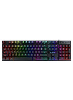 T-WOLF T20 Glowing Gaming Keyboard Spanish Russian Wired USB T20 Black