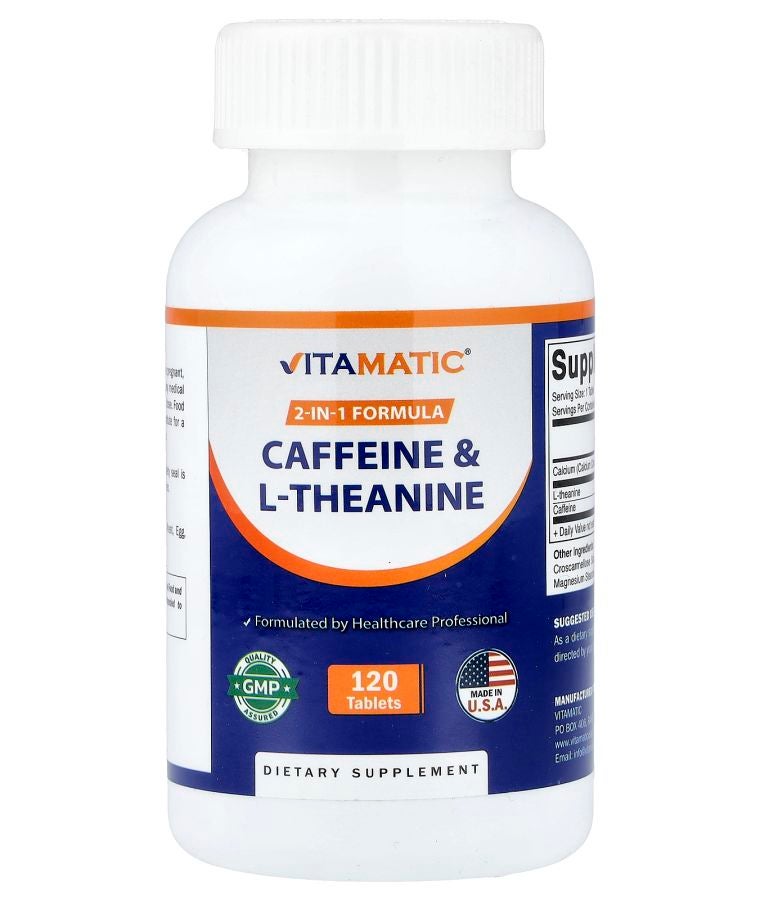 Vitamatic Caffeine & L-Theanine 120 Tablets
