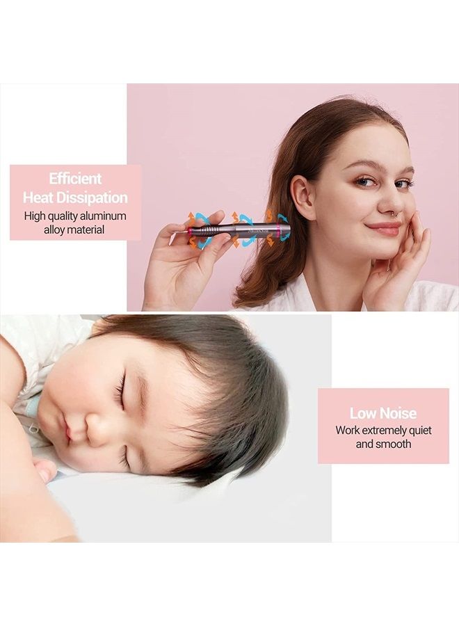 MelodySusie Electric Nail Drill Kit, Portable Electric Nail File Set for Acrylic Gel Nails, Professional Nail Drill Machine Efile Manicure Pedicure Tools with Nail Drill Bits for Home Salon Use, Grey - Image 5