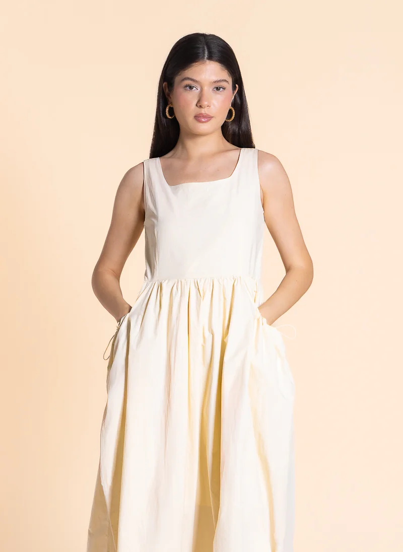 شايبس Sleeveless Cotton Midi Dress